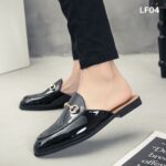 Foreign trade large size men's shoes half slip-on light casual toe shoes mens leather shoes